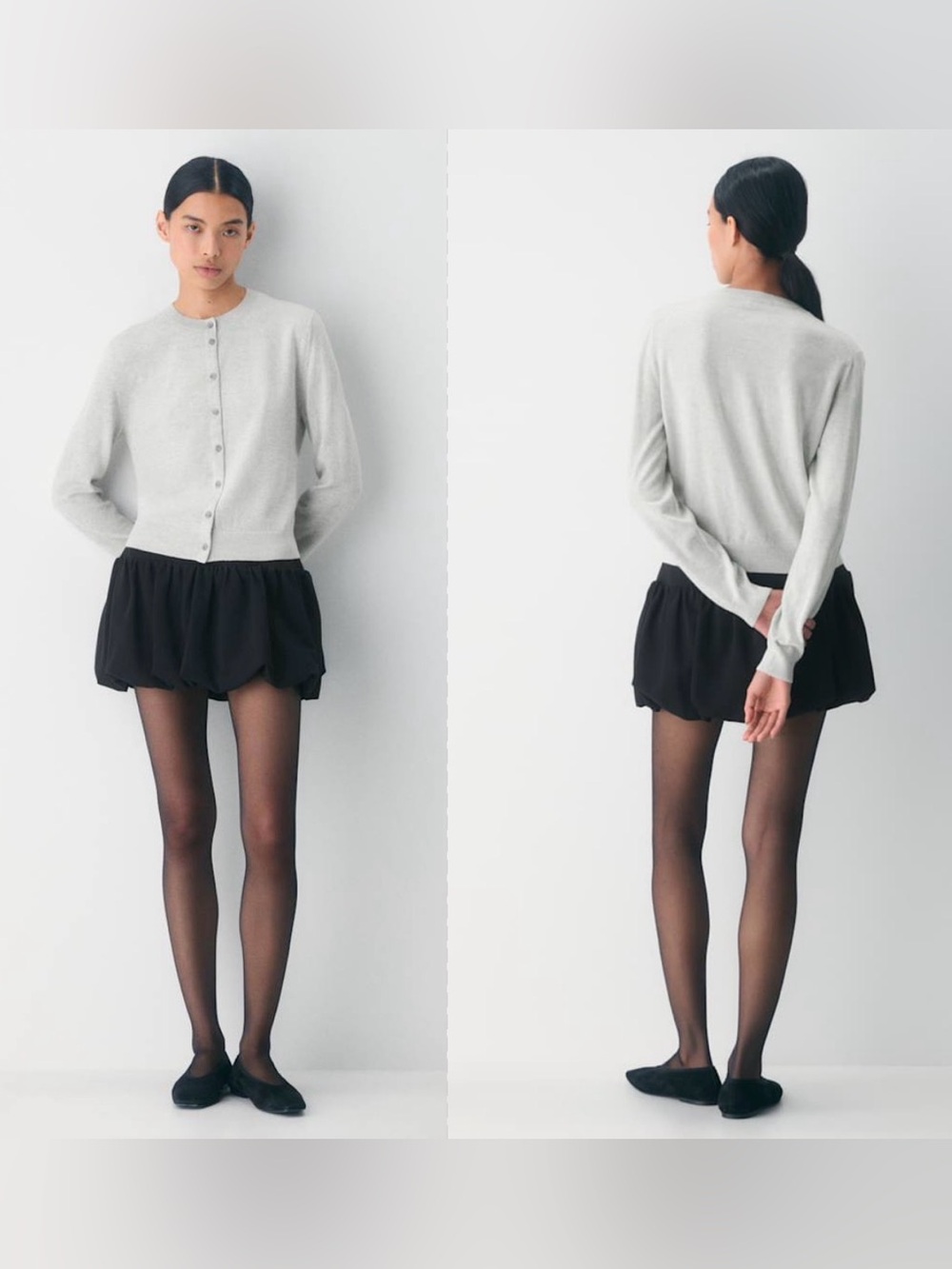 Aritzia Bare Merino Wool Crewneck Cardigan Sz XL